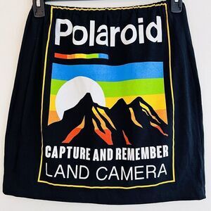 Funky Unique *Polaroid* Retro Camera Skirt Concert Festival Stretchy Medium